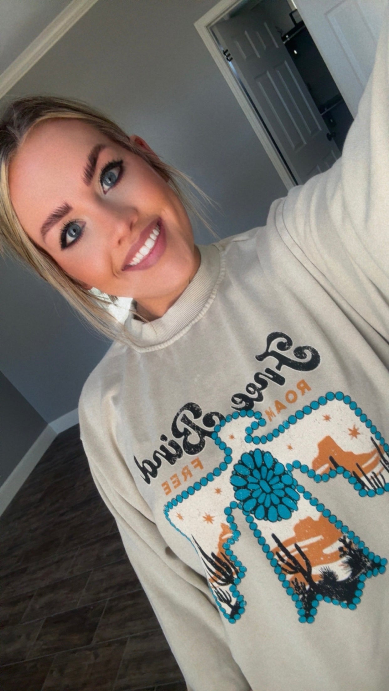 Free Bird Roam Free Mineral Graphic Sweatshirts