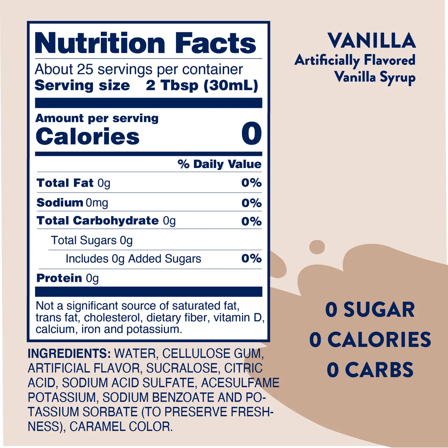 Sugar Free Vanilla Skinny Syrup