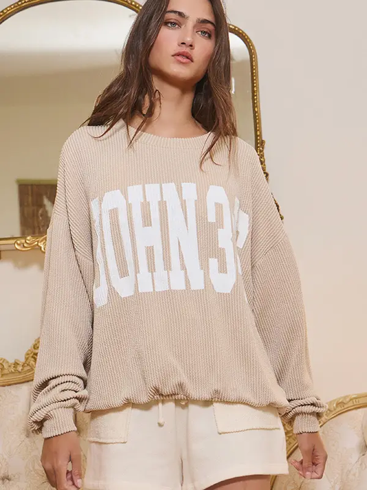 John 3:16' Print Oversized Graphic Top